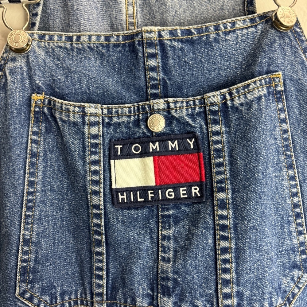 Tommy Hilfiger Jeans Vintage Overalls 90s Size Large - Picture 4 of 10